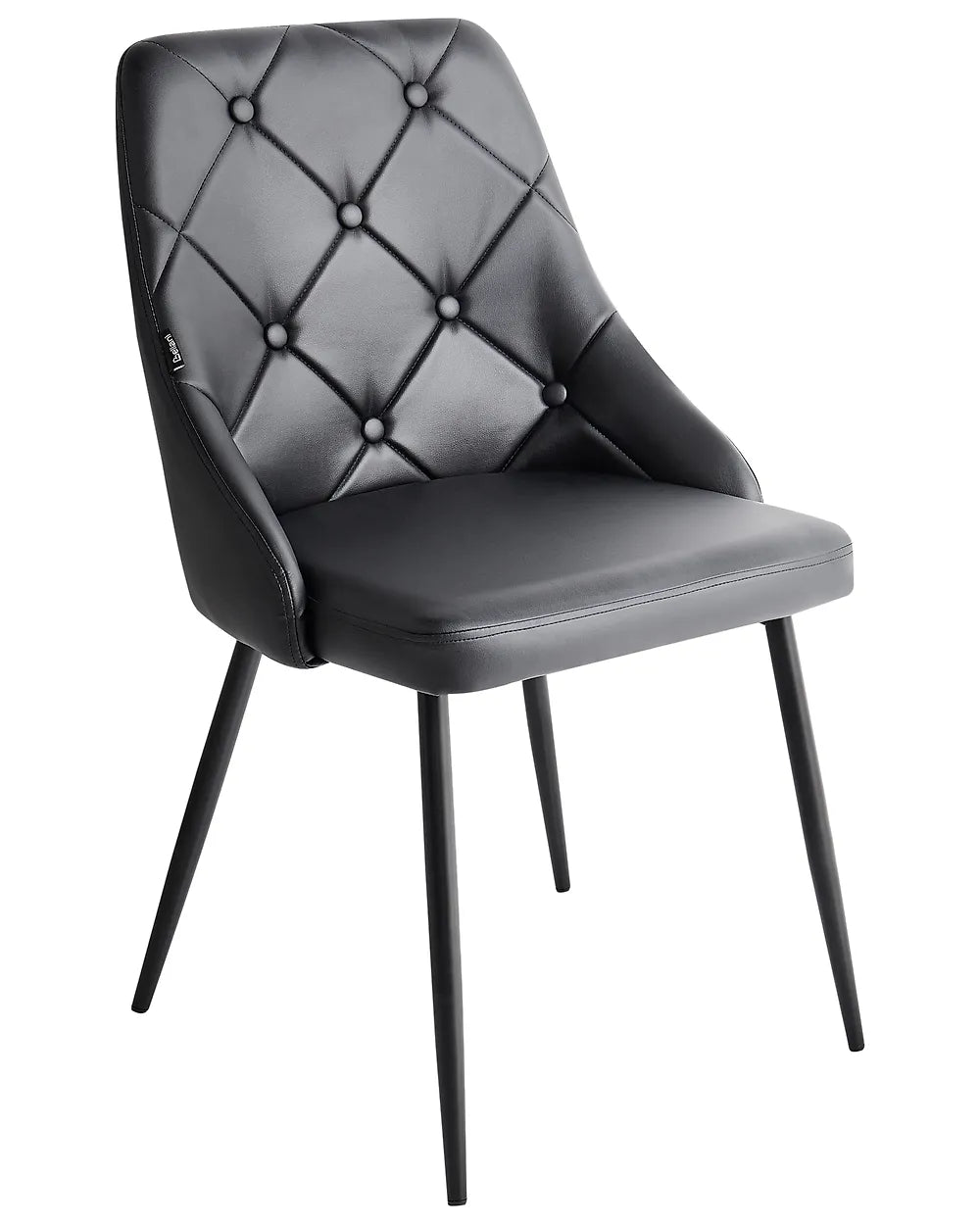 Modern black upholstered dining chairs