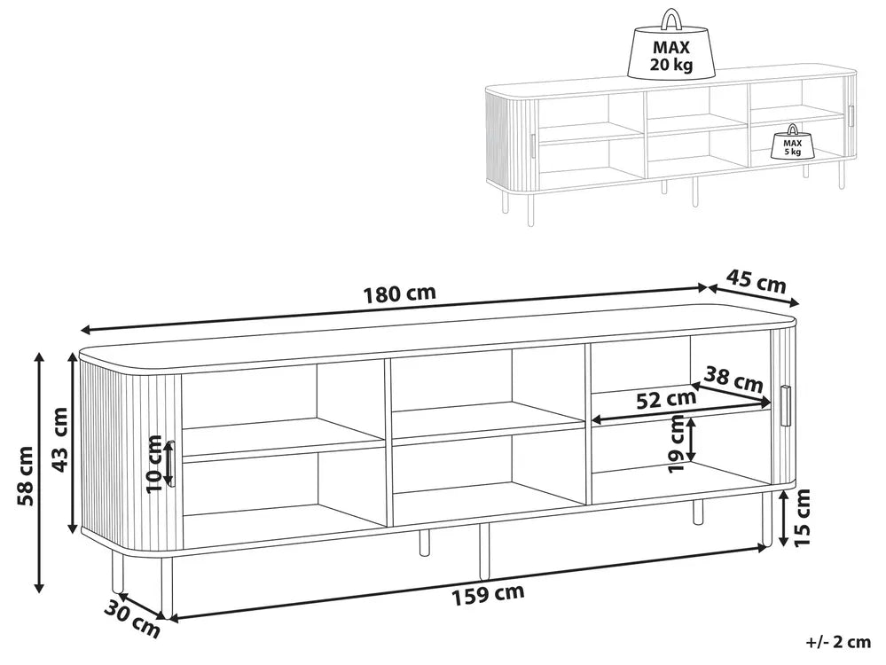 TV Stand Black Adelyn