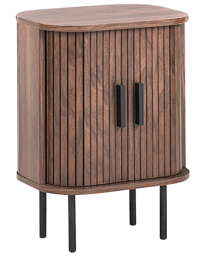 Dark brown bedside table
