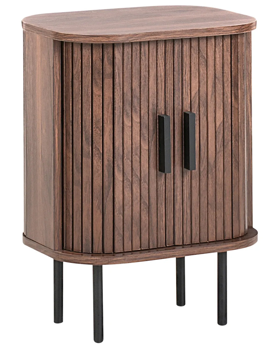 Dark brown bedside table