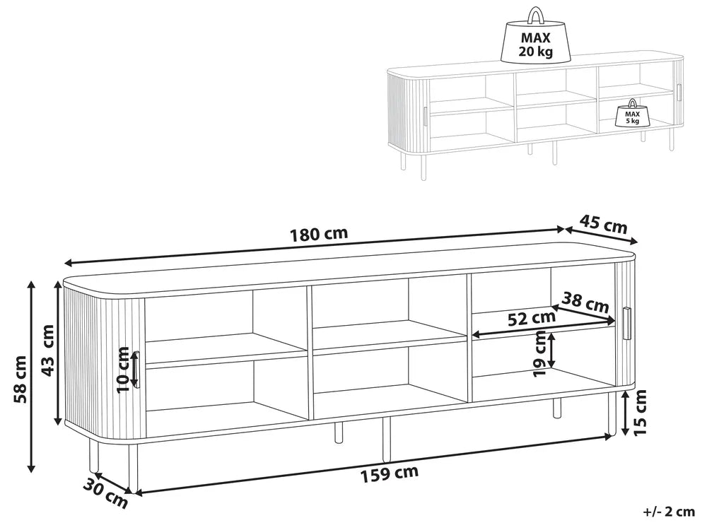 TV Stand Dark Brown Adelyn