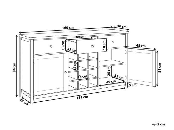Wine Cabinet White Estevan