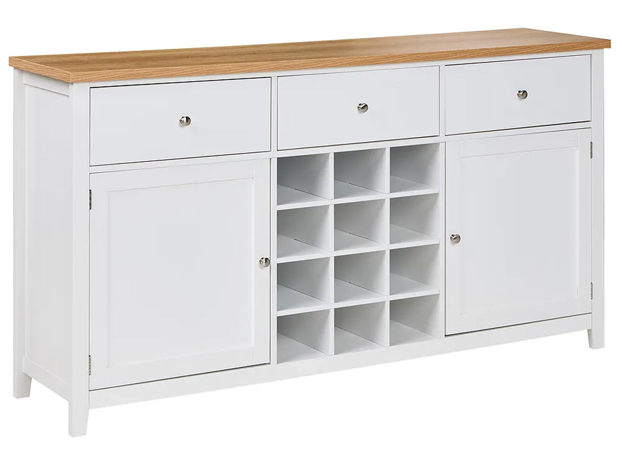 White 2-door wine cabinet