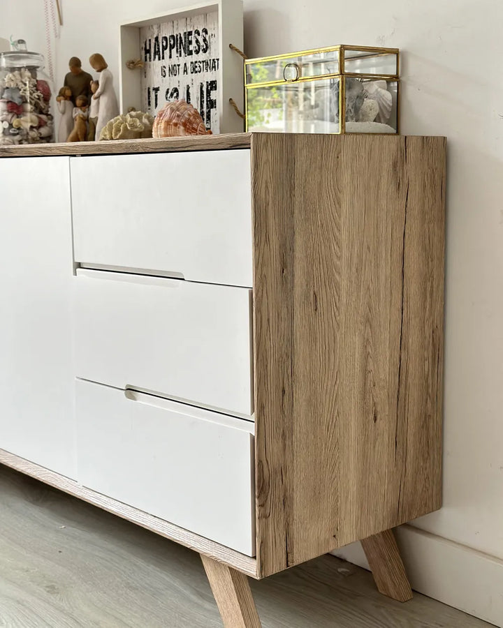 2 Door Sideboard Brown/ White Korbin