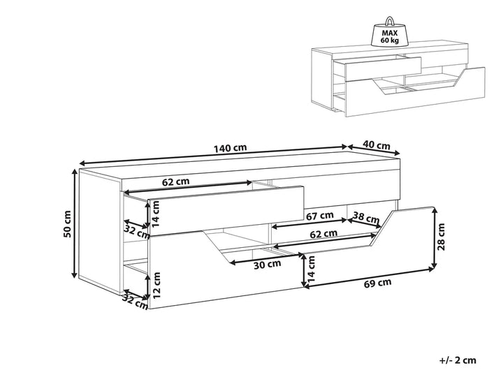 TV Stand Brown/ White Chiel