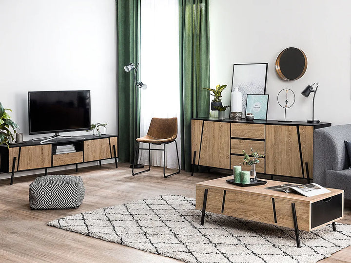 TV Stand Brown/ Black Whetsel
