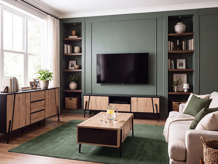 TV Stand Brown/ Black Whetsel