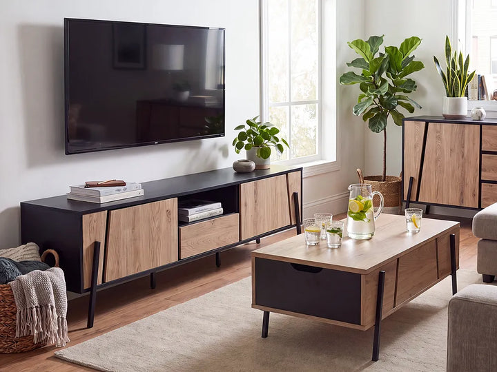 TV Stand Brown/ Black Whetsel