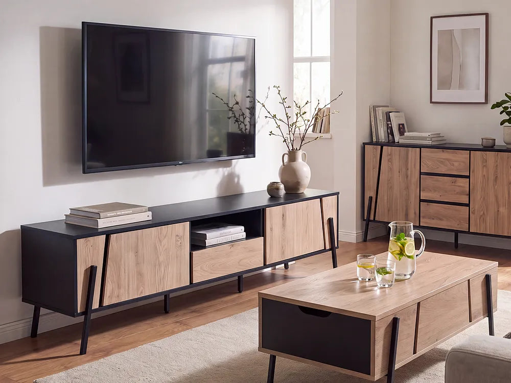 TV Stand Brown/ Black Whetsel