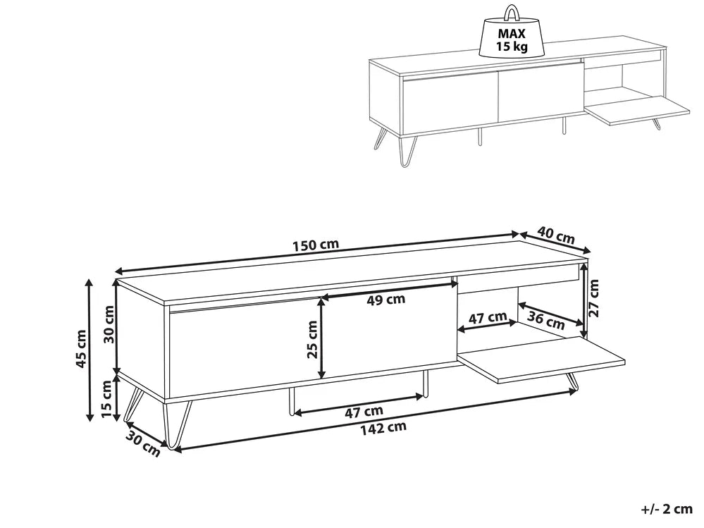 TV Stand Light Brown Canme