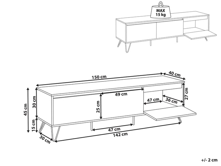 TV Stand Light Brown Canme