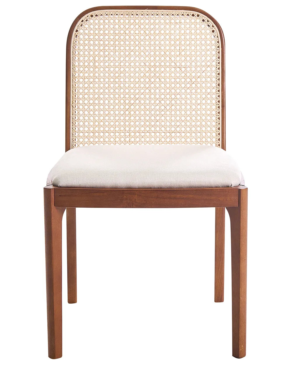 Set of 2 Dining Chairs Fabric Brown/Beige Deena