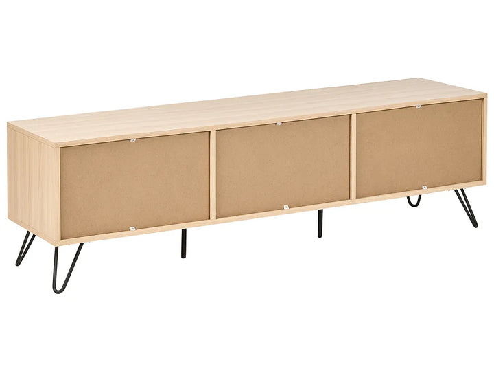 Modern light wood entertainment unit