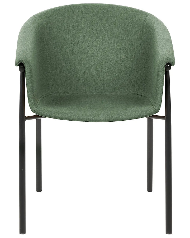 Set of 2 Dining Chairs Dark Green Sweet