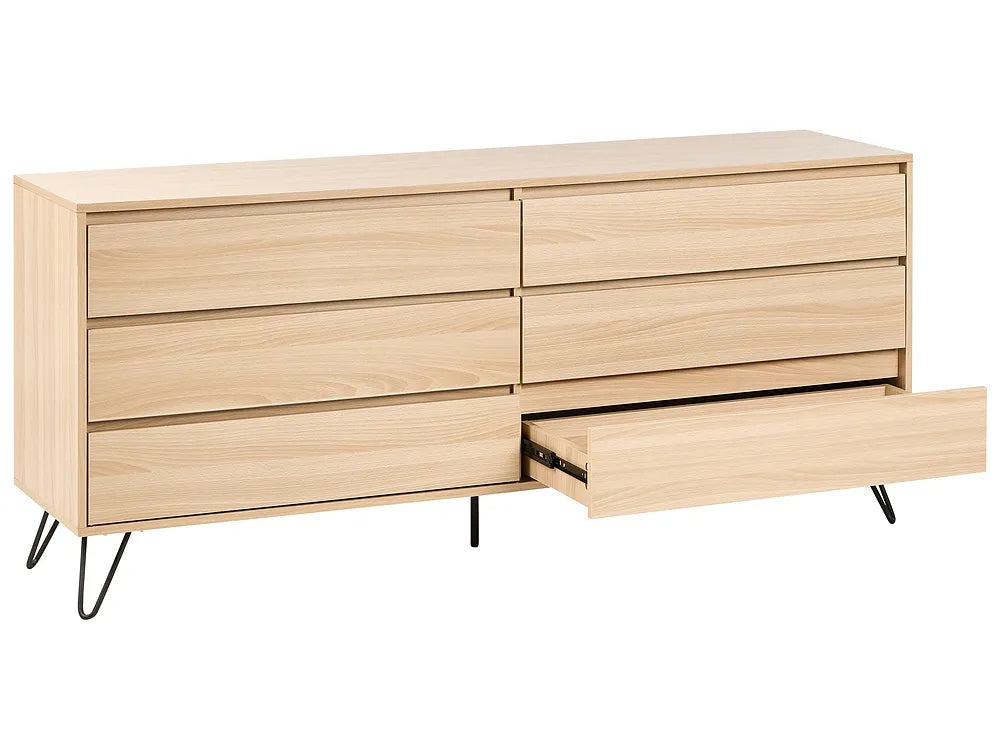 6 Drawer Chest Light Brown Canme