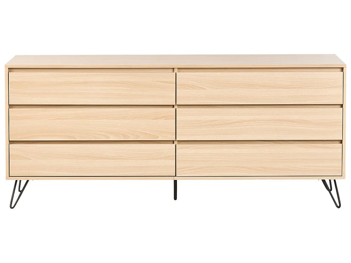 6 Drawer Chest Light Brown Canme