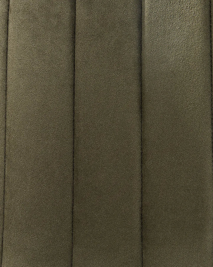 Set of 4 Dining Chairs Velvet Olive Green Brelle
