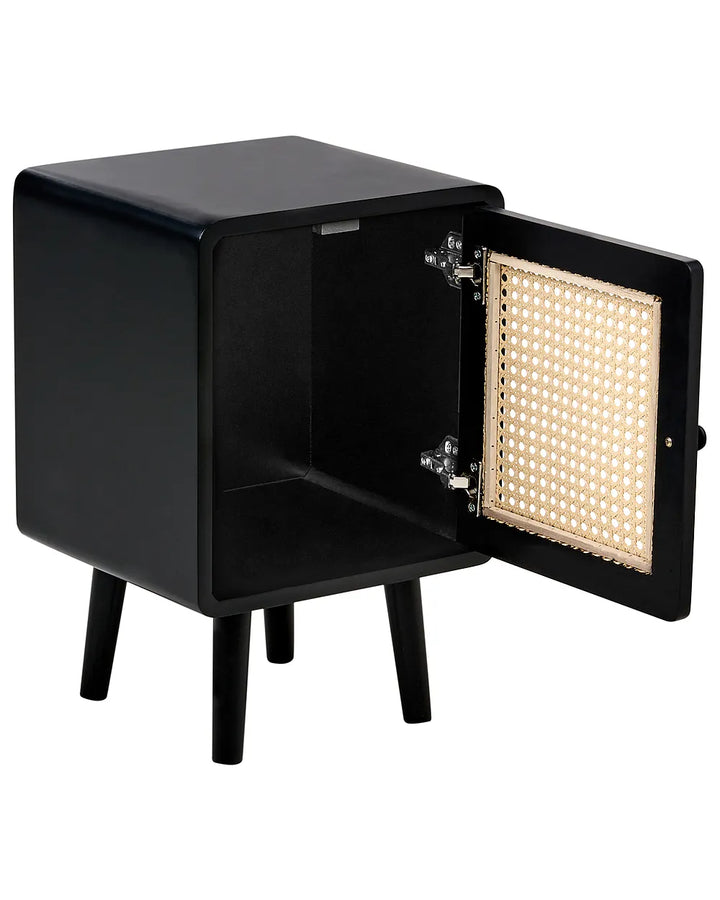 Bedside Table Black Cabel
