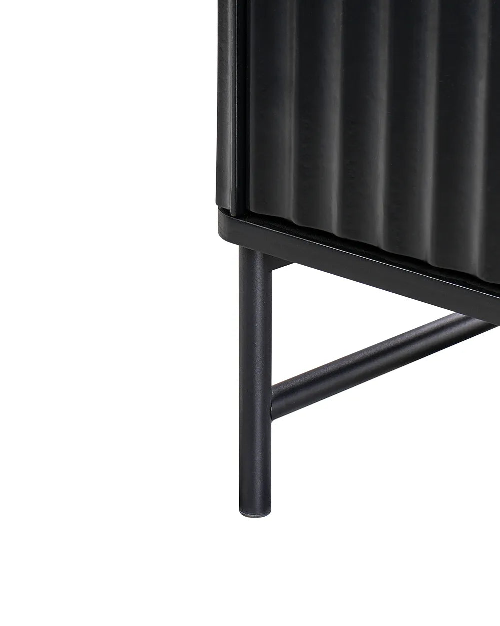 2 Drawer Bedside Table Black Catris