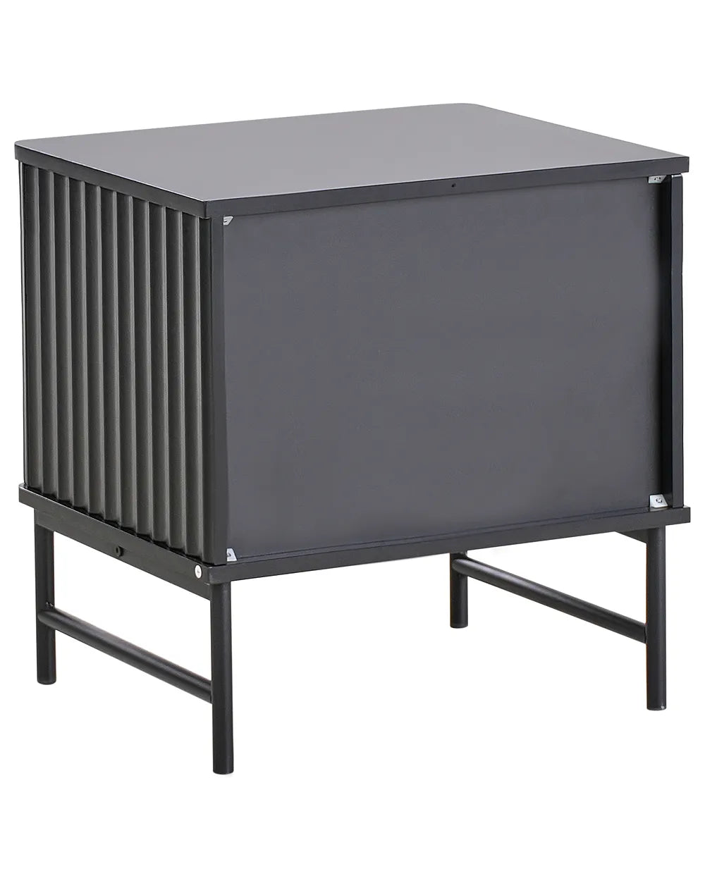 2 Drawer Bedside Table Black Catris