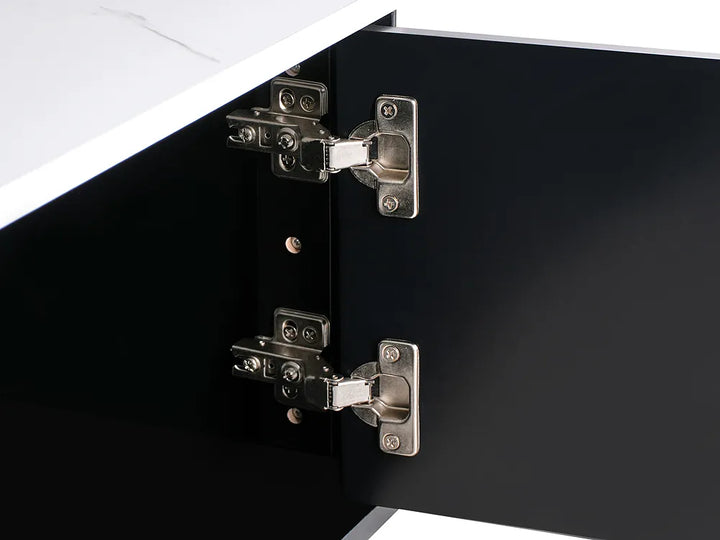 TV Stand Marble/ Black Catris
