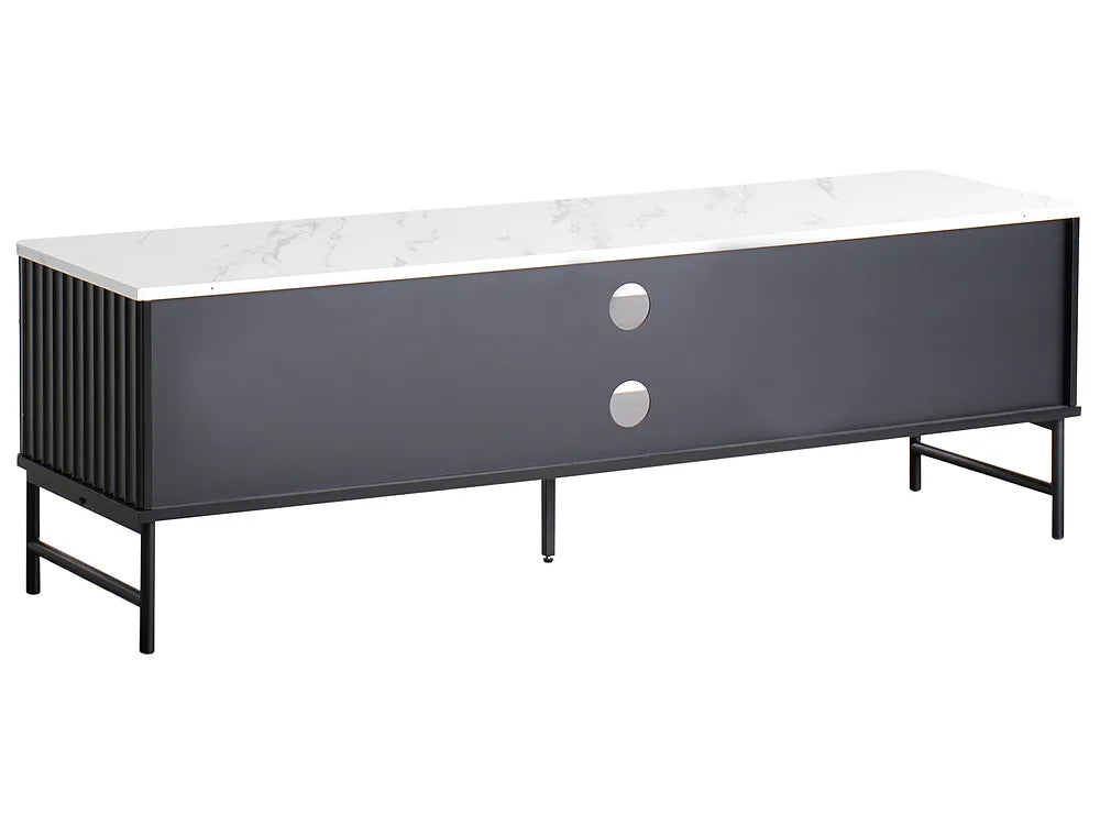 TV Stand Marble/ Black Catris