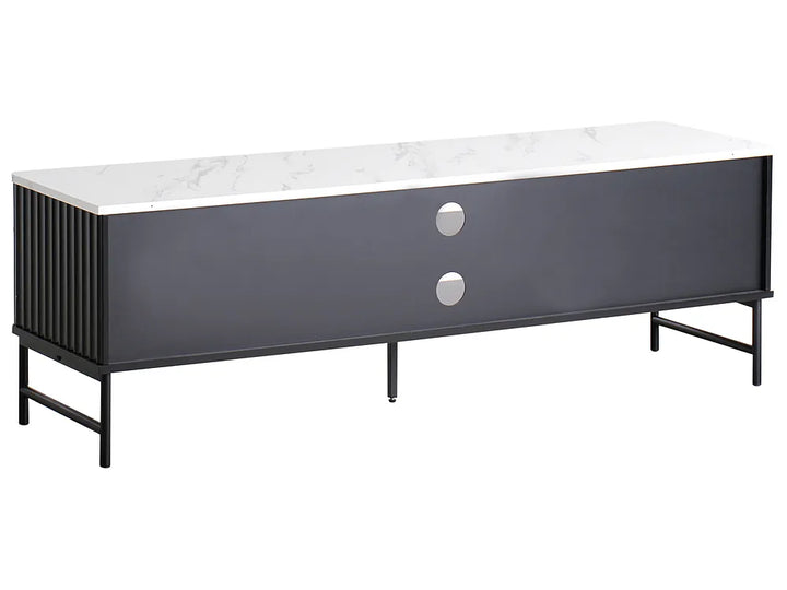 TV Stand Marble/ Black Catris