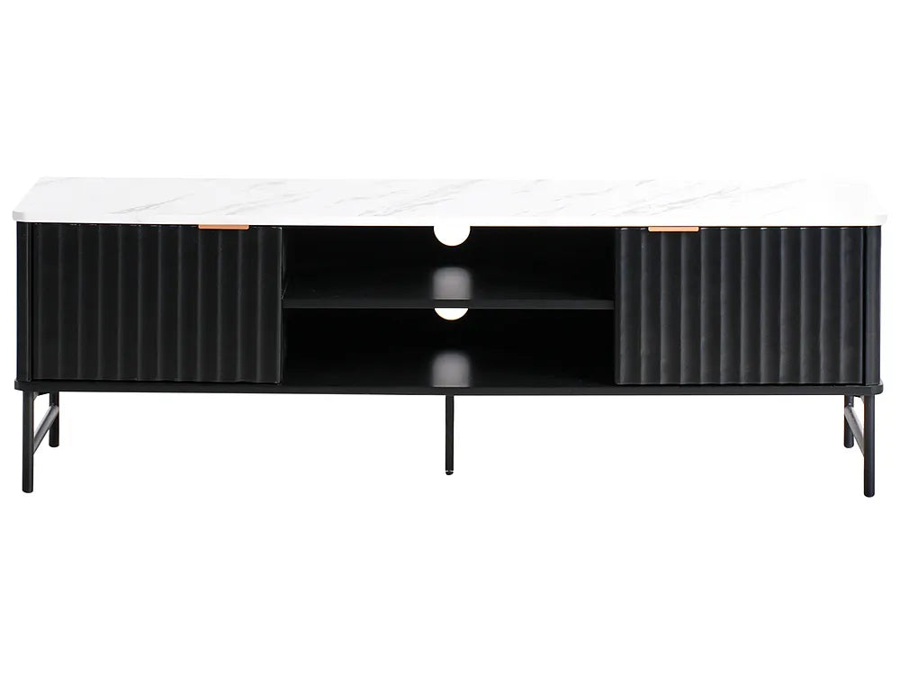 TV Stand Marble/ Black Catris
