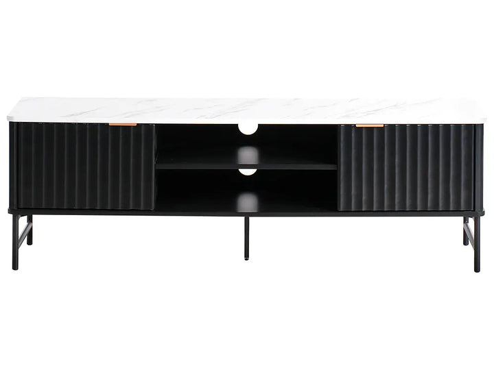 TV Stand Marble/ Black Catris