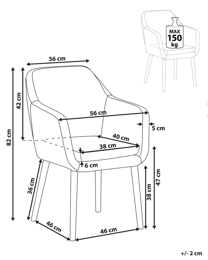 Dining Chair Velvet Taupe Texas II