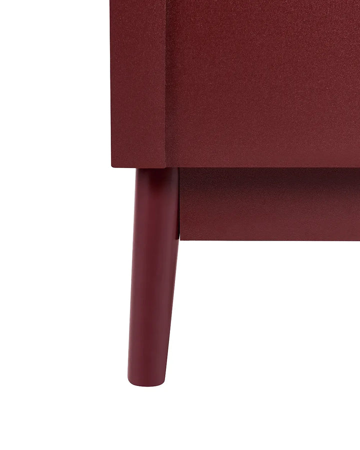 2 Drawer Bedside Table Burgundy Havya