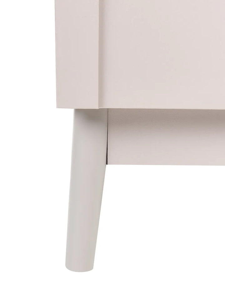2 Drawer Bedside Table Light Beige Havya