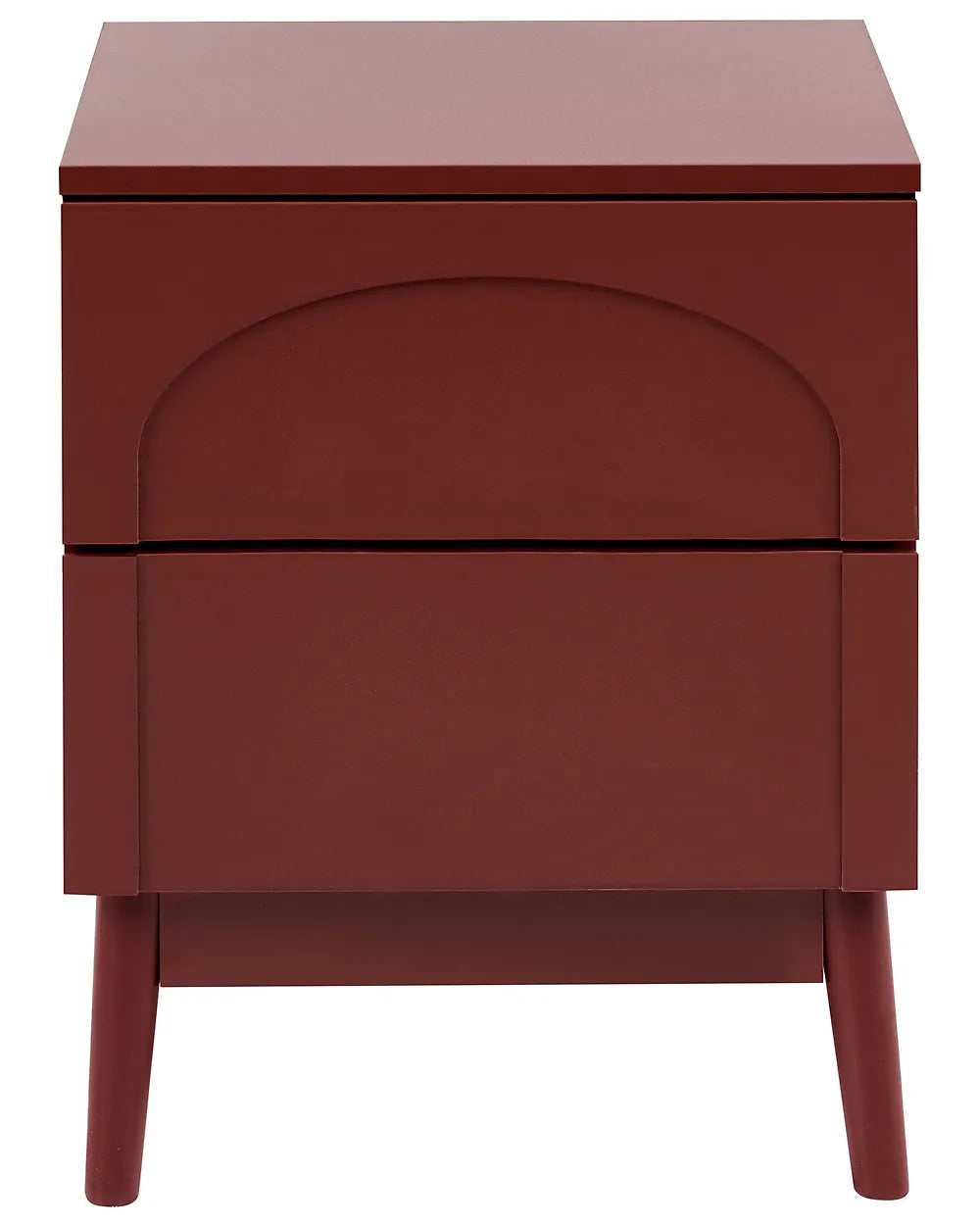 2 Drawer Bedside Table Burgundy Havya