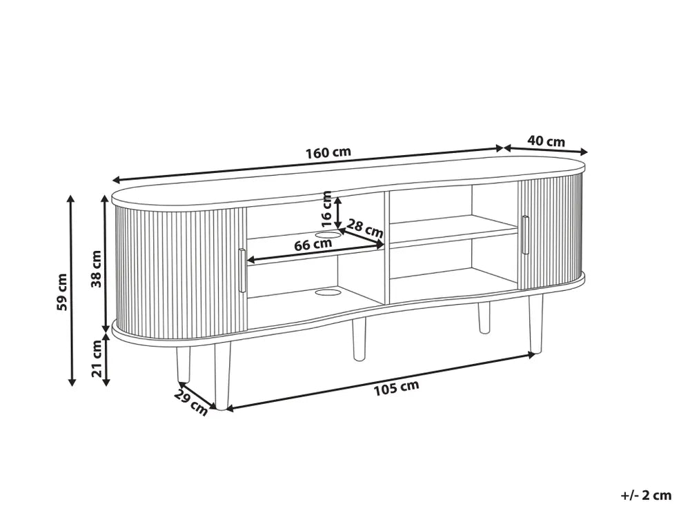 TV Stand Dark Brown Stemple