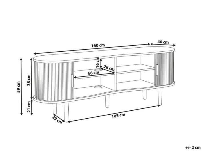 TV Stand Dark Brown Stemple