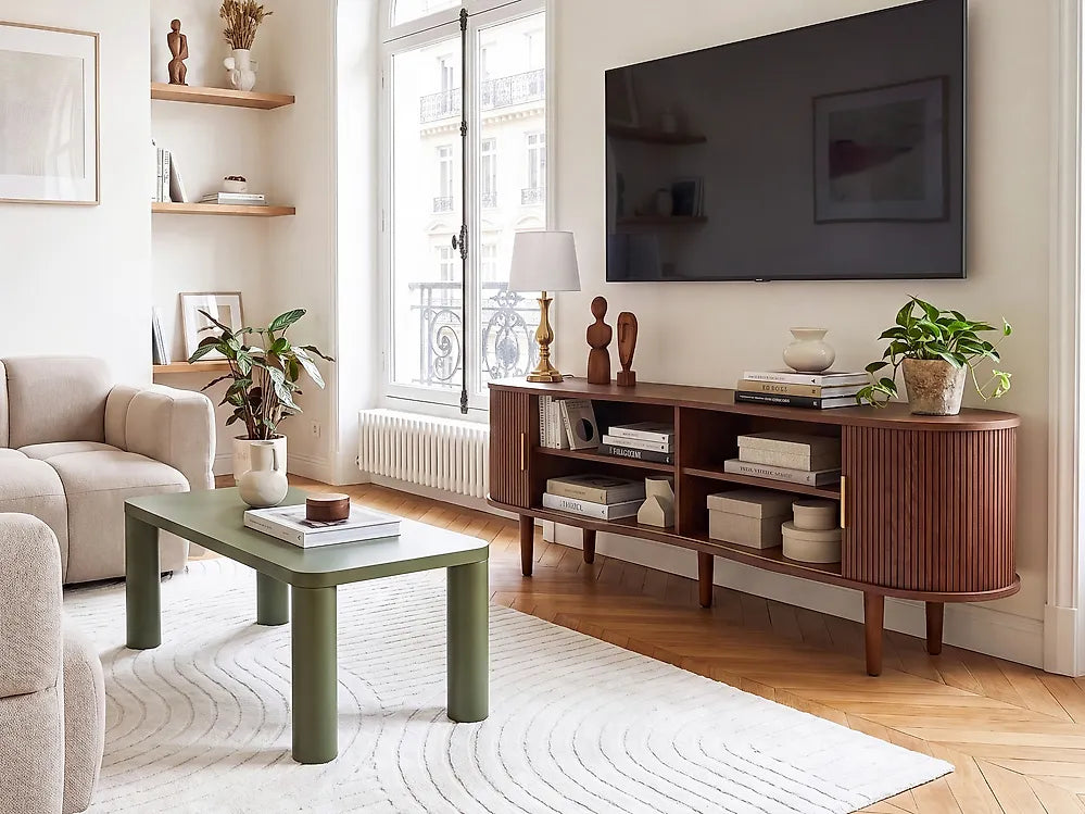 TV Stand Dark Brown Stemple