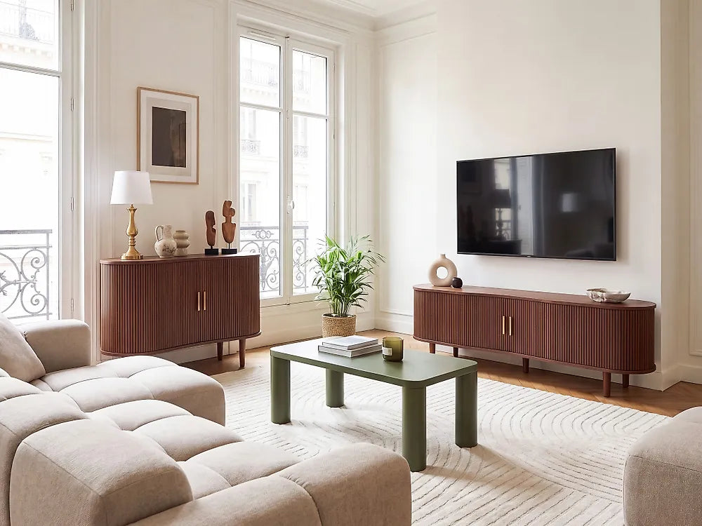 TV Stand Dark Brown Stemple