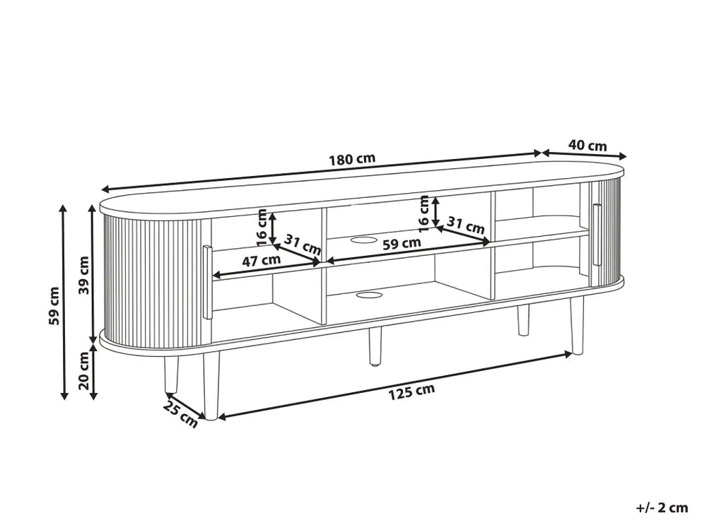 TV Stand Dark Brown Tolkyn