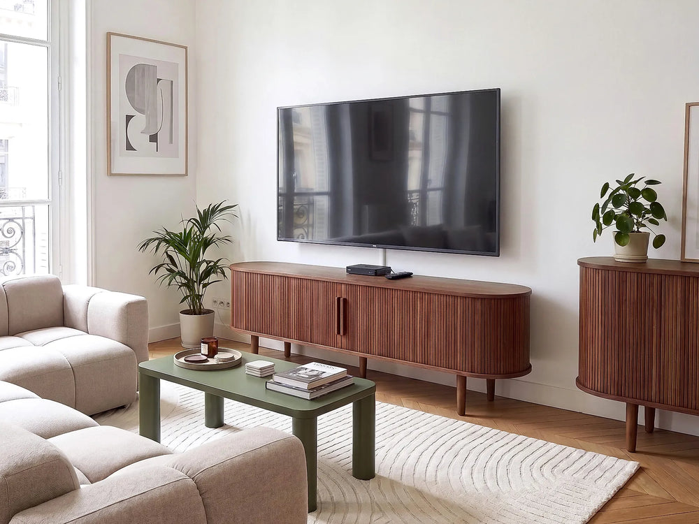 Modern dark brown TV unit