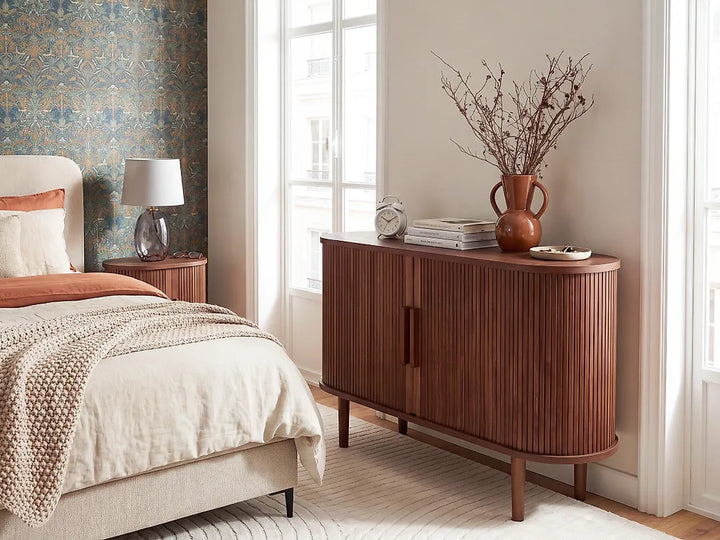 Contemporary dark brown sideboard for dining room or living room