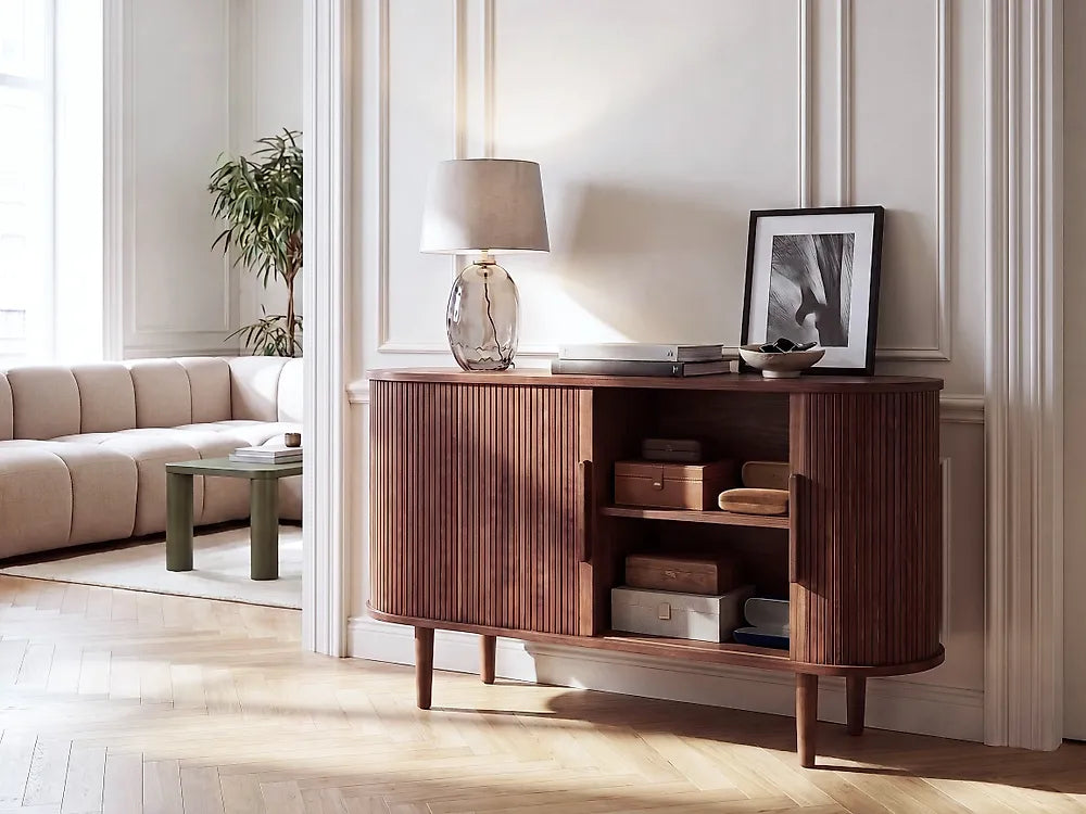 Modern dark brown sideboard with storage