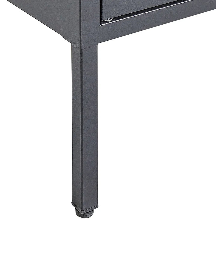 14/04/2027 Glass Display Cabinet 80 cm Metal Black Luper