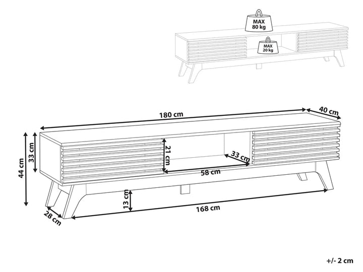 TV Stand Brown 180cm Migues
