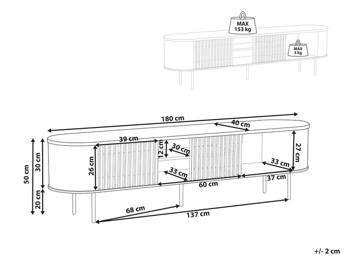 TV Stand Dark Brown Arene