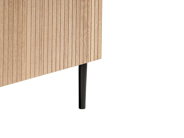 Cabinet Natural Ash Wood Black Travero