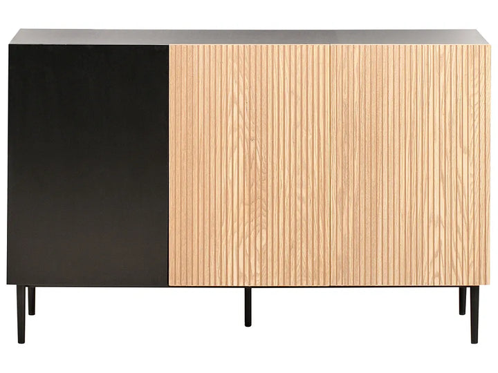 Cabinet Natural Ash Wood Black Travero