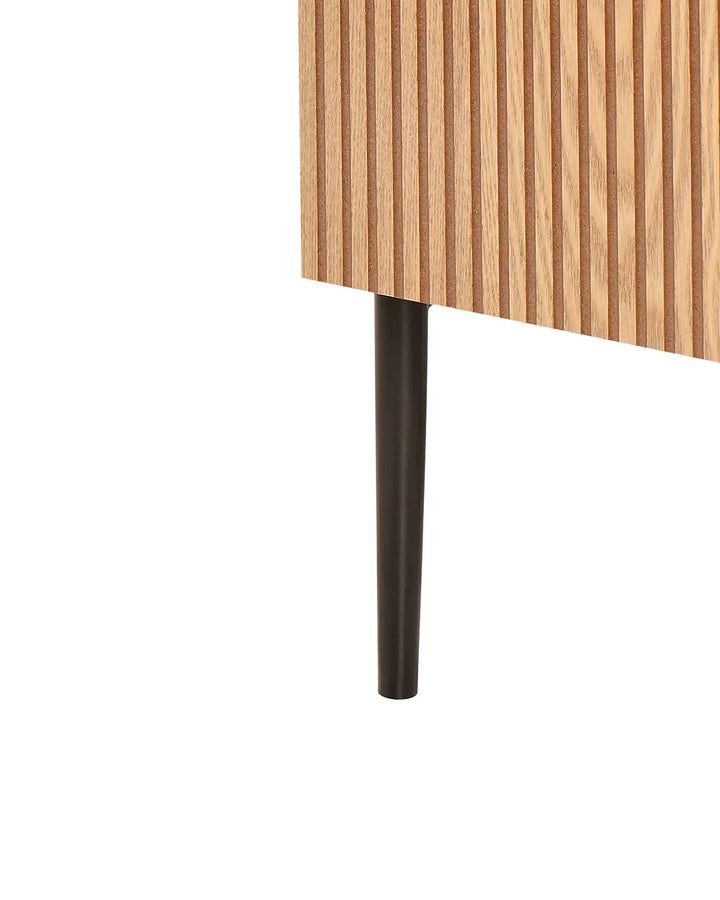 Bedside Table Natural Ash Wood Travero