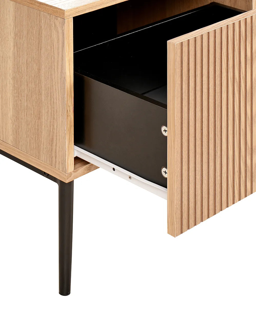 Bedside Table Natural Ash Wood Travero