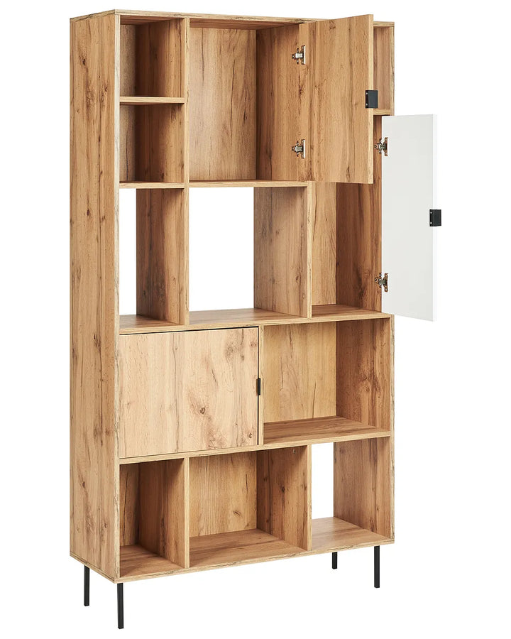 5 Tier Shelving Unit 185 cm Light Brown Korecky