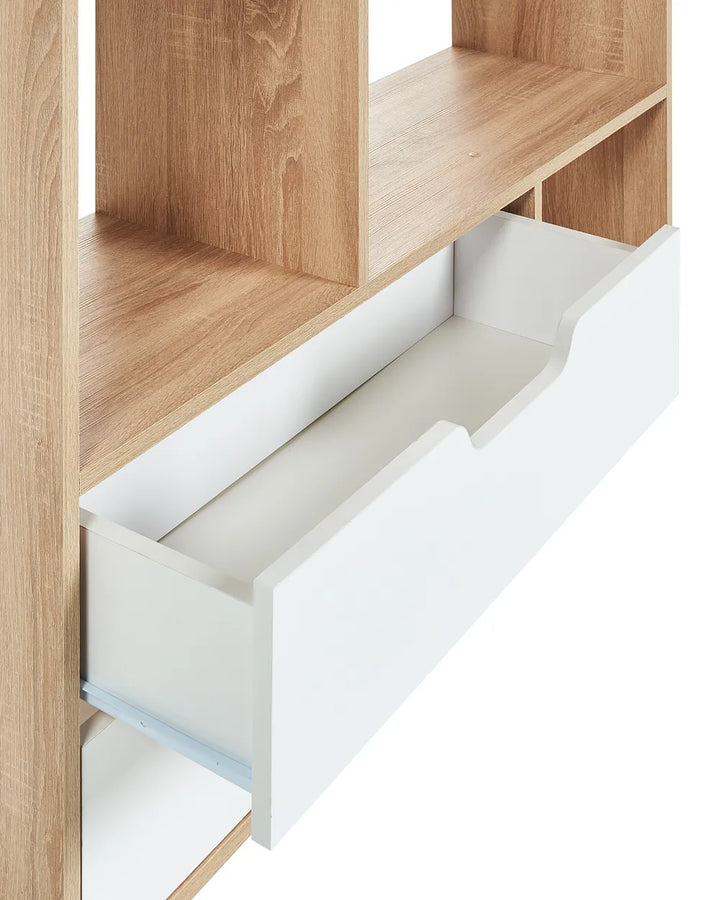 Bookcase 185 cm Brown/ White Jerald